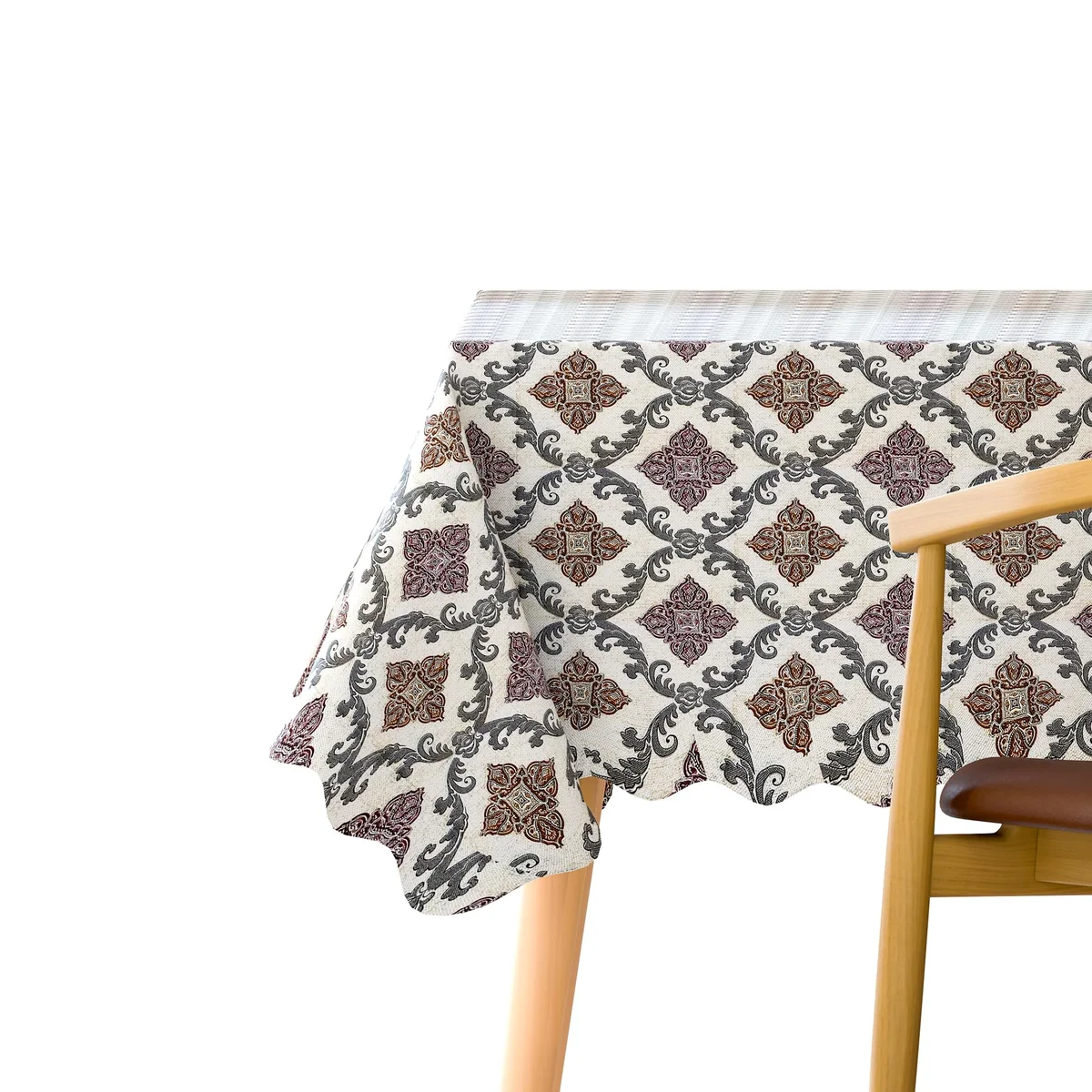Modern rectangular tablecloth 150x110cm in printed design, made from heavyweight polyester fabric for indoor and outdoor use