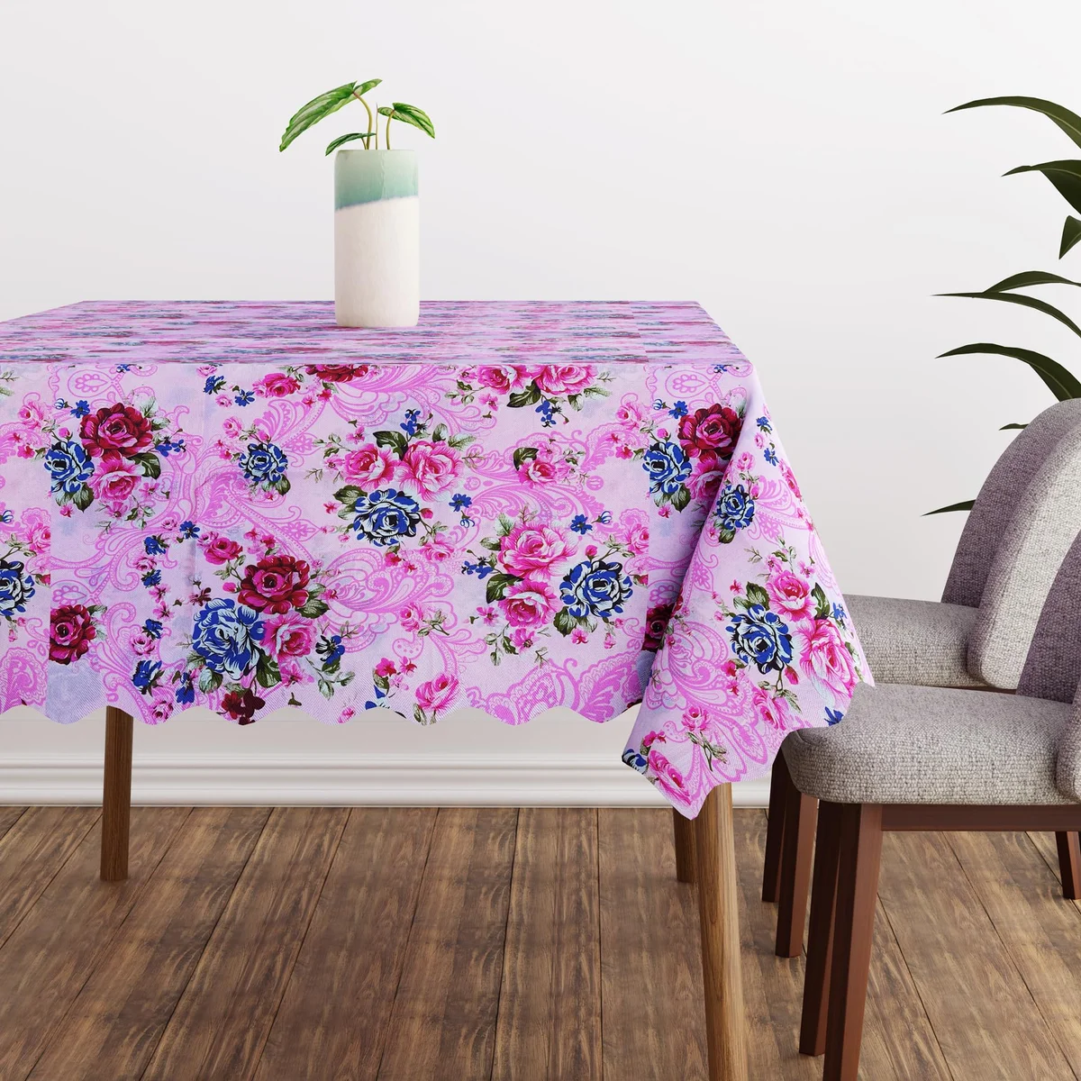 Modern printed tablecloth in 150x110cm size with a sleek rectangular design, suitable for indoor and outdoor use