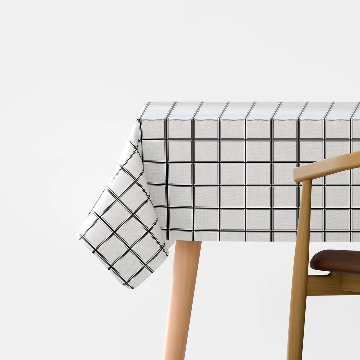 Rectangular polyester tablecloth washable in modern style, 137x183 cm, lightweight and oil-resistant for indoor outdoor use