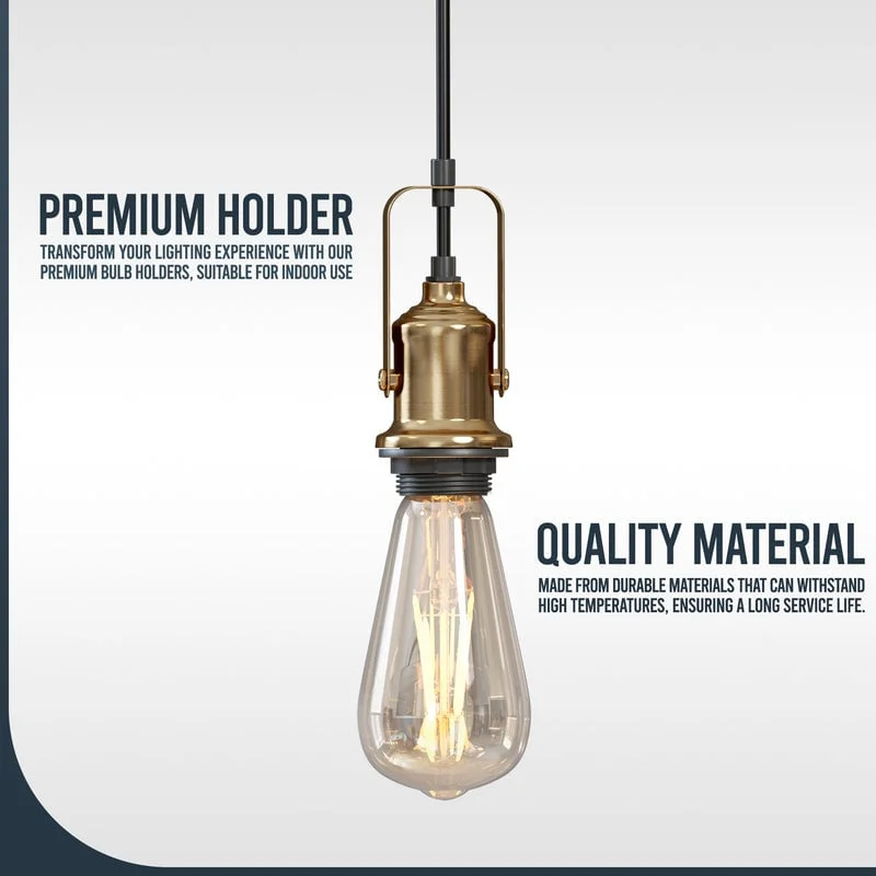 Black E27 pendant light with adjustable round braided cable and metal holder, ceiling mounted for indoor use