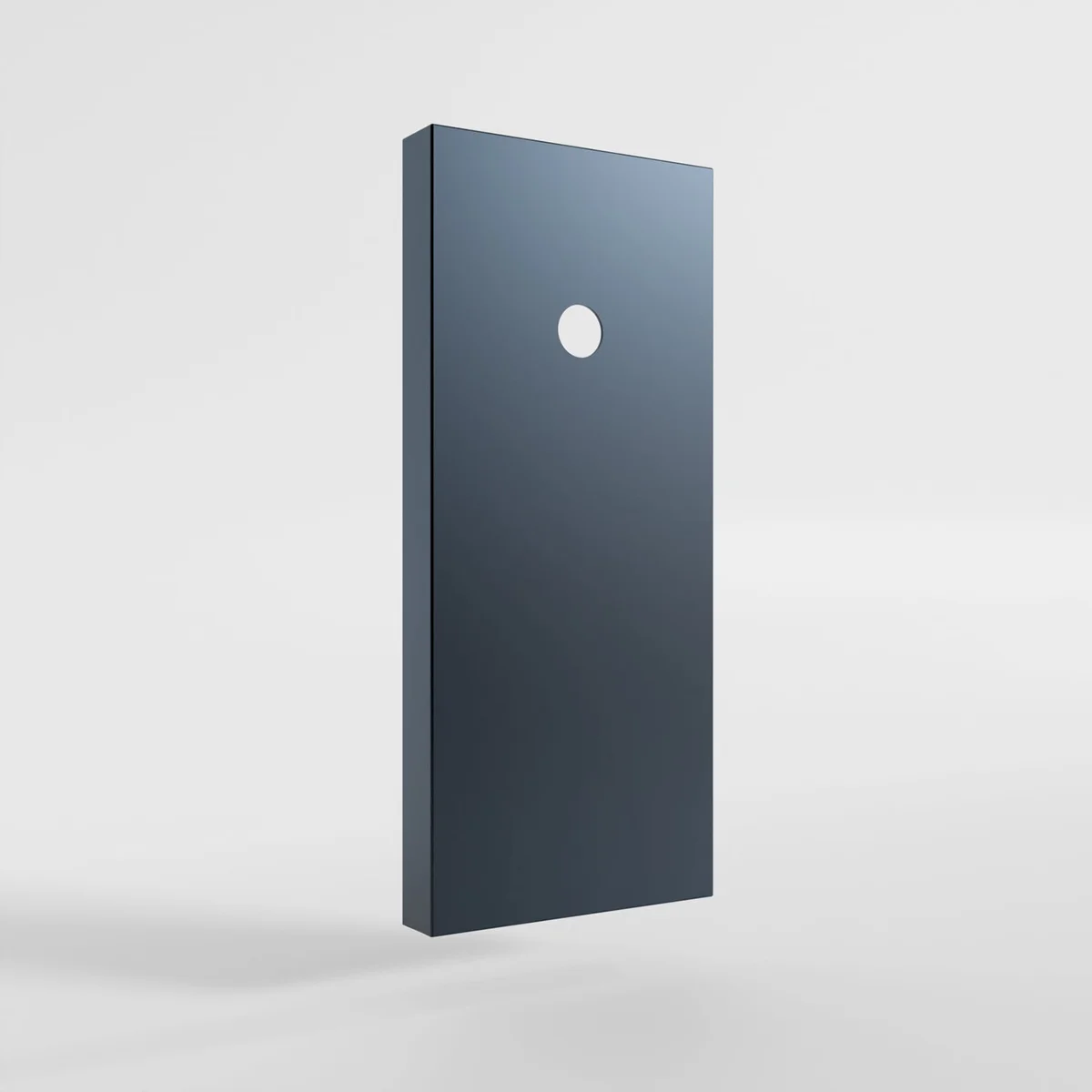 Rectangular metal ceiling rose wall mount plate in modern industrial style with mounting holes and metal backplane