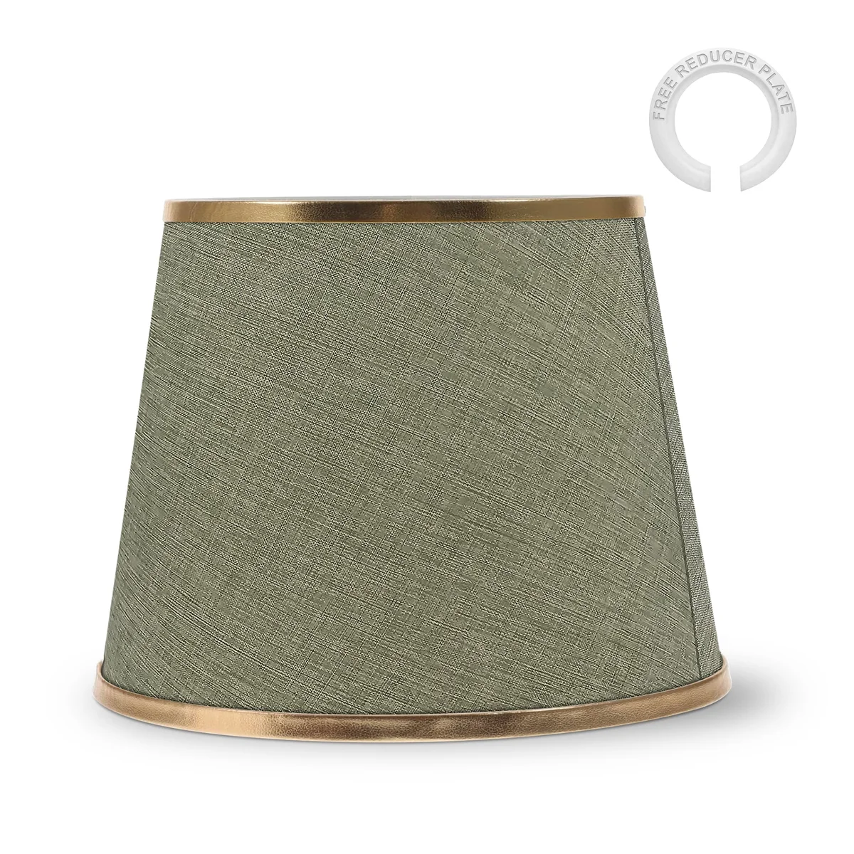Modern linen coolie shape lampshade in beige with plastic lining, 30cm wide and 22cm high, ceiling style for indoor use