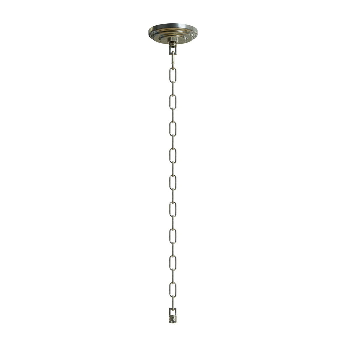 Metal hanging chain ceiling rose with 80cm heavy-duty metal chain and hook plate for indoor light fixtures installation