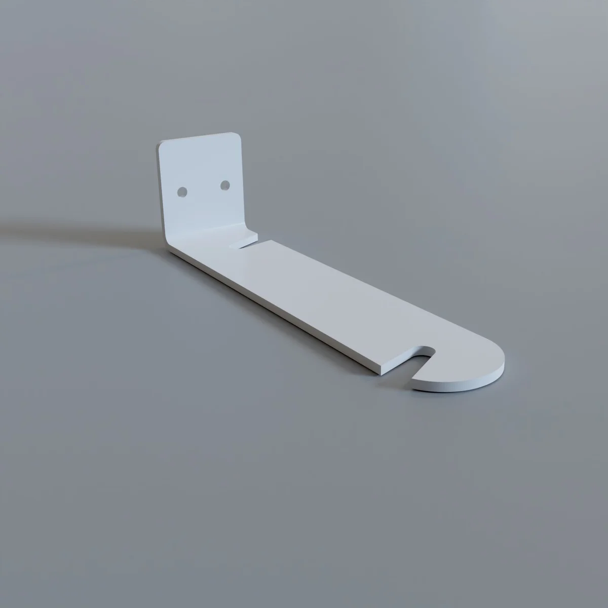 Black metal light mounting bracket with adjustable arms and multiple screw holes for wall attachment, modern style.