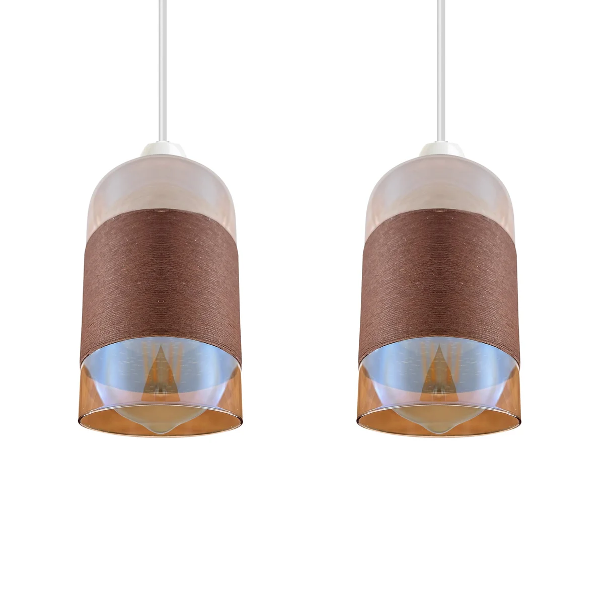 Modern floral glass lampshade with chrome finish, compatible with E27 B22 lamp shade fittings, on white background