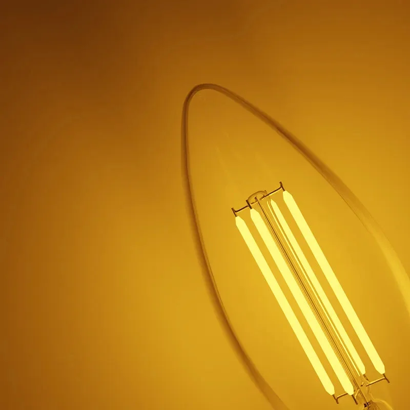 B22 base warm white LED bulb with filament design, emitting soft 2700k light, 4W energy-saving indoor lighting bulb
