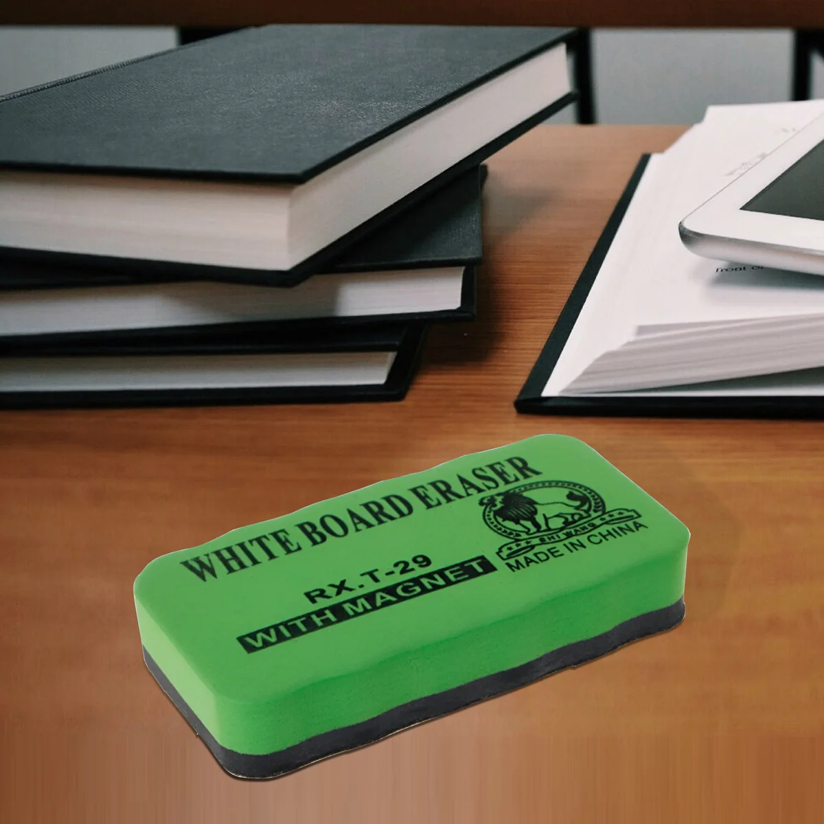 Modern whiteboard dry erase board eraser with thick magnetic felt pad, suitable for classrooms and offices