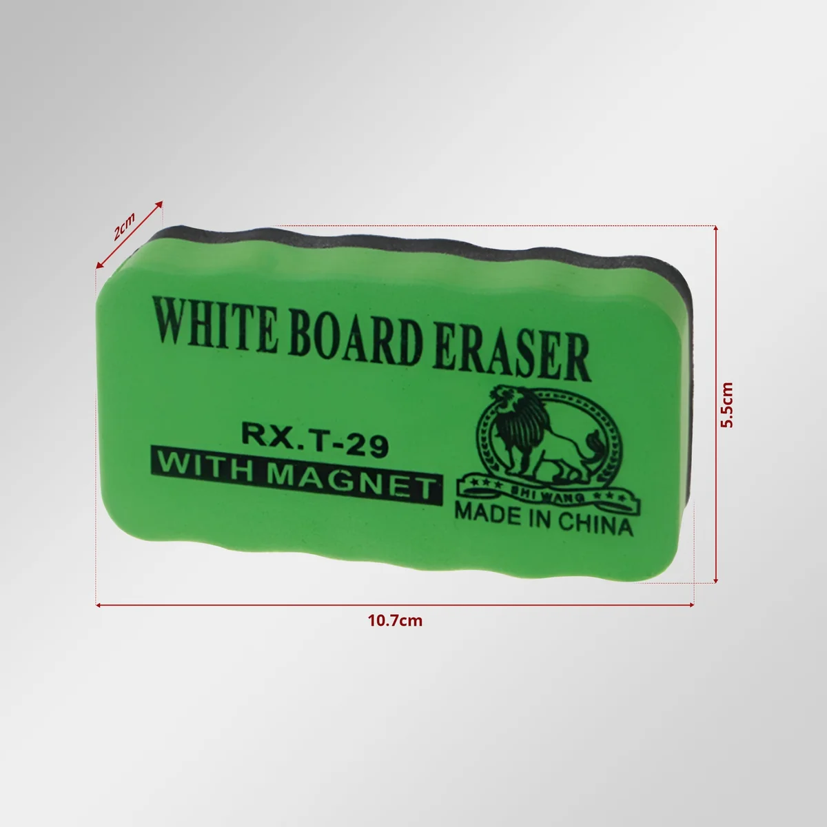 Modern EVA whiteboard eraser with thick felt pad and magnetic backing for easy attachment to whiteboards