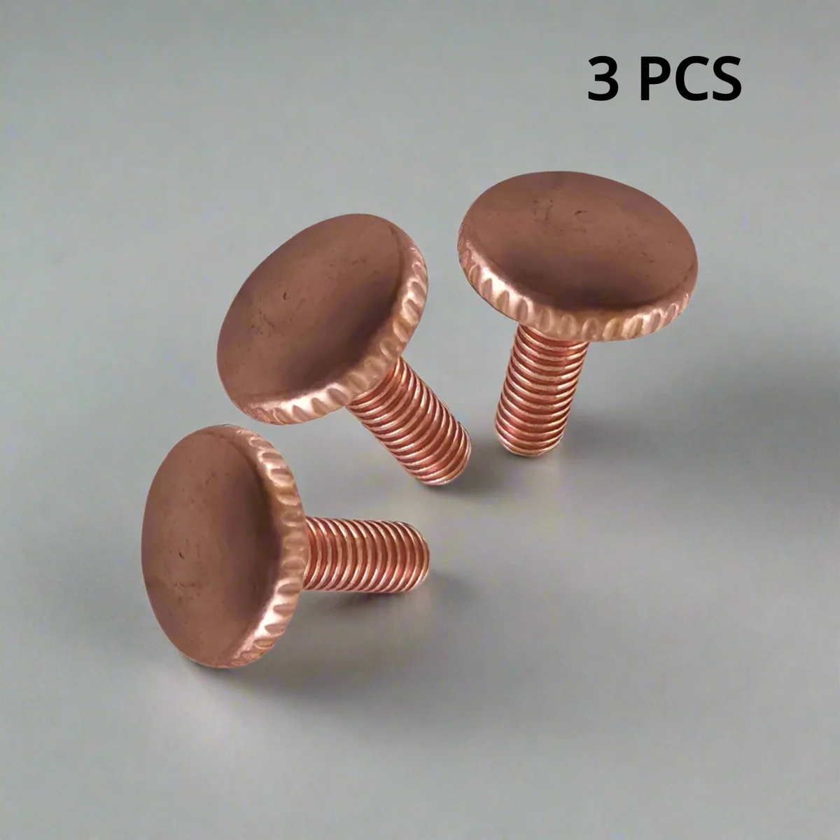 Three metal M4 hand tightening screws with 12mm pan round heads, ideal for DIY and electronics assembly