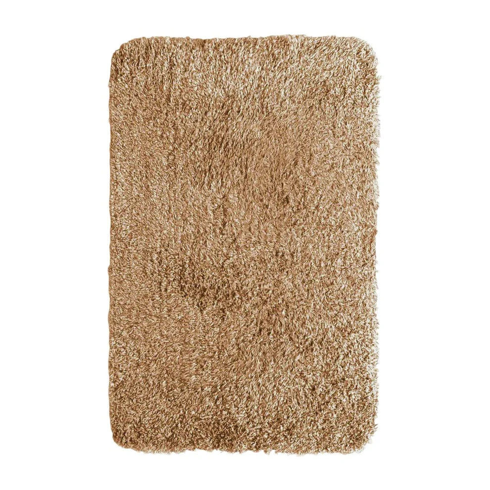 Rectangular grey ultra-soft microfiber machine washable doormat with anti-slip backing on wooden floor indoors
