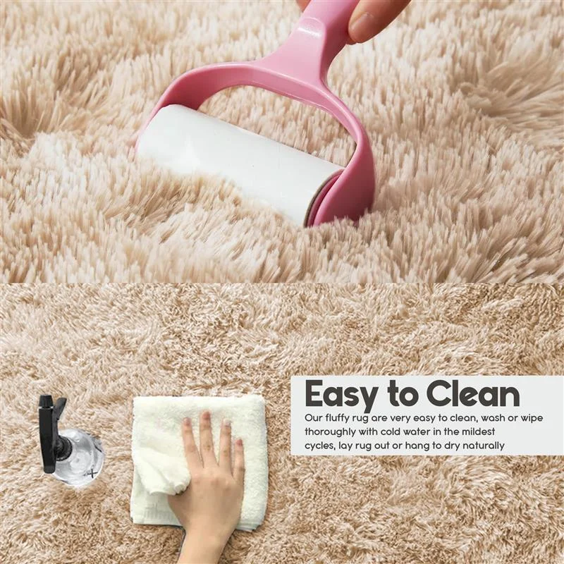 Rectangular 80x50cm ultra-soft microfiber doormat with fluffy texture and anti-slip backing on wooden floor indoors