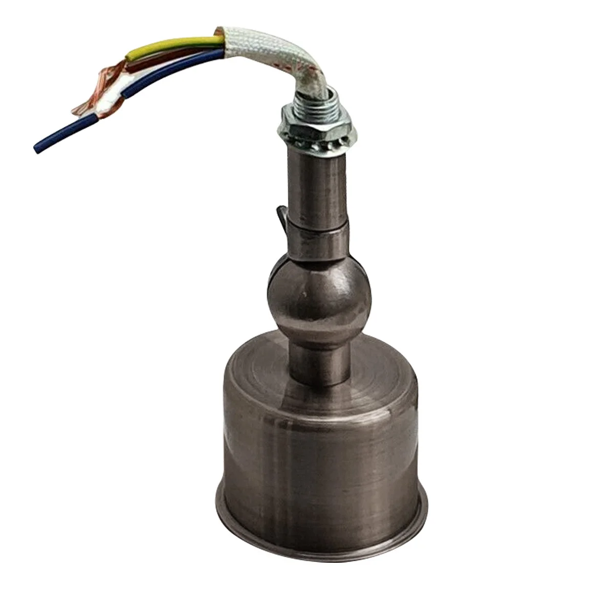 Industrial pipe wall sconce with galvanised metal finish showcasing industrial style lighting on a textured wall