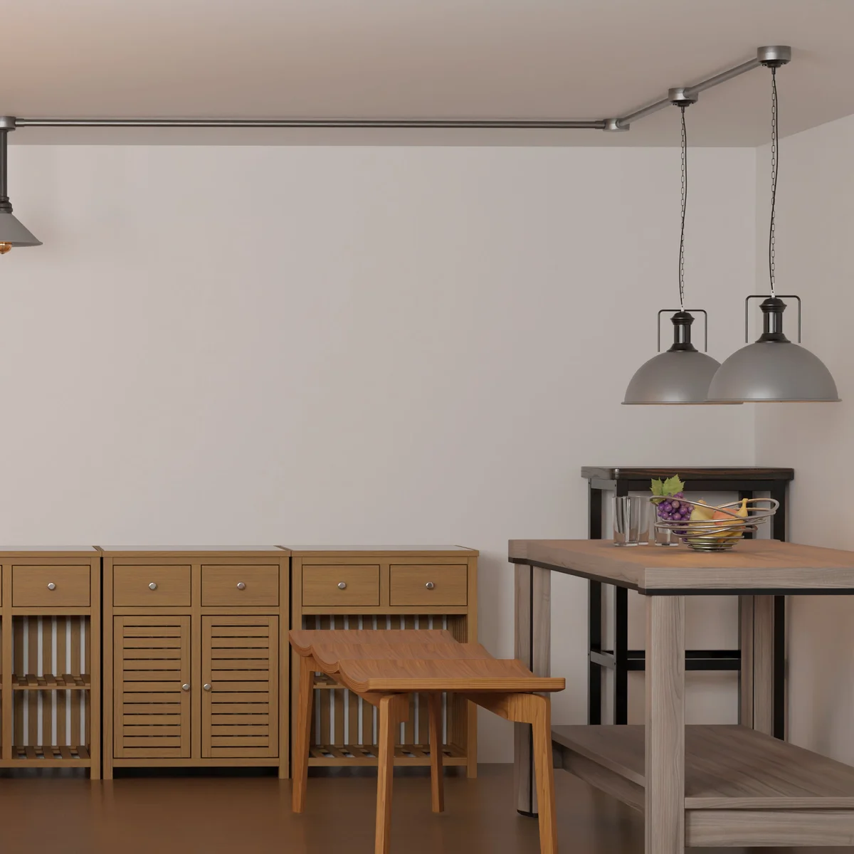 Black industrial ceiling light with E27 holder, semi-flush vintage metal design, ideal for indoor home decor lighting