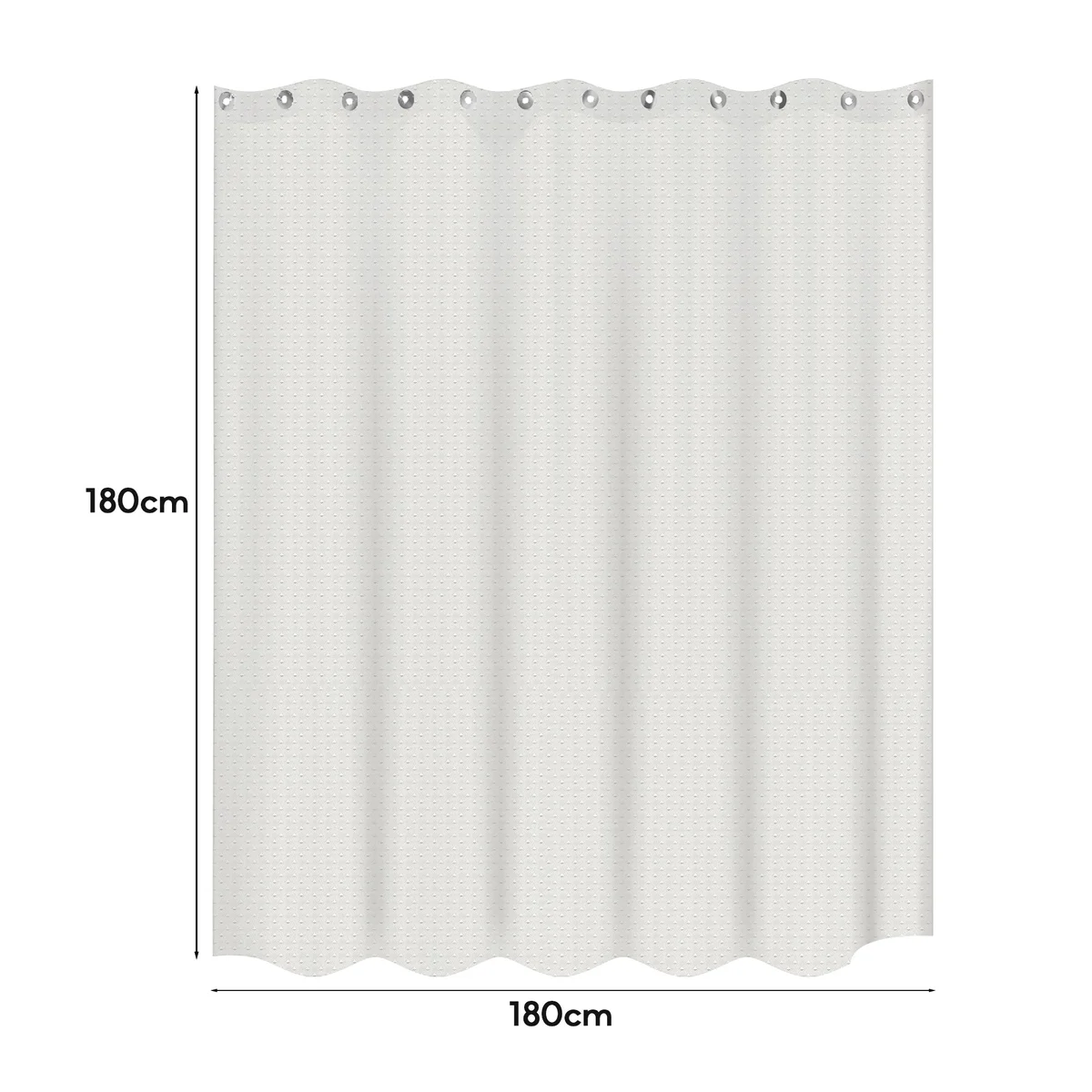 EVA shower curtain with nature-inspired design hanging in a bright, modern wet room bathroom setting