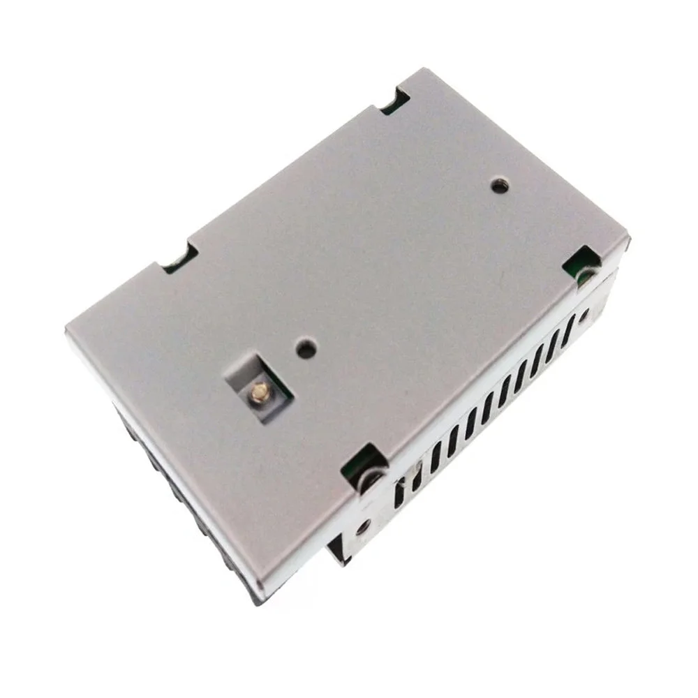 Slimline 12V LED strip power supply with aluminium casing, honeycomb vents, and screw terminal connections, 15W 25W options