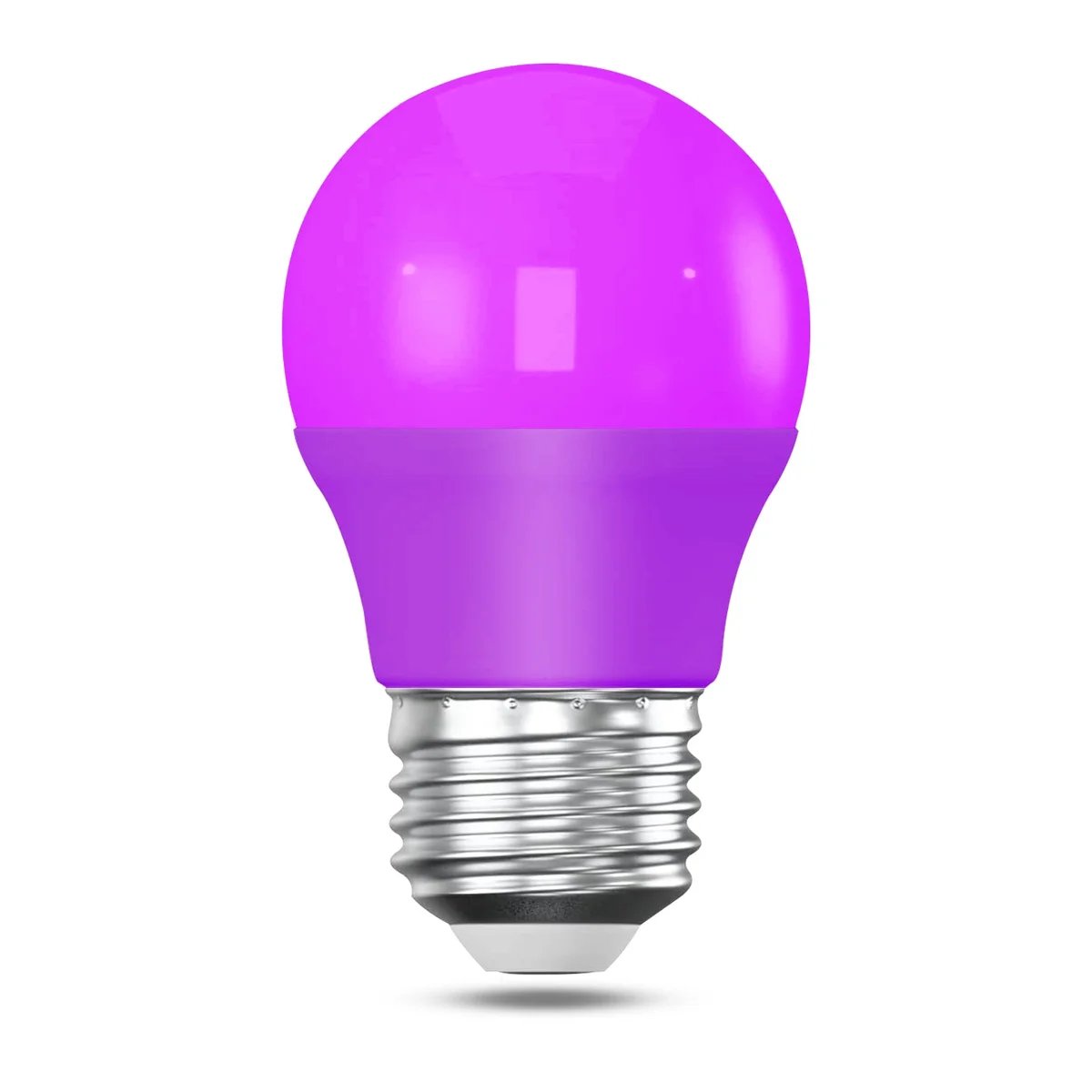 Coloured LED bulb E27 with 360° viewing angle, 4W power, designed as a golf ball shape for party decor lighting