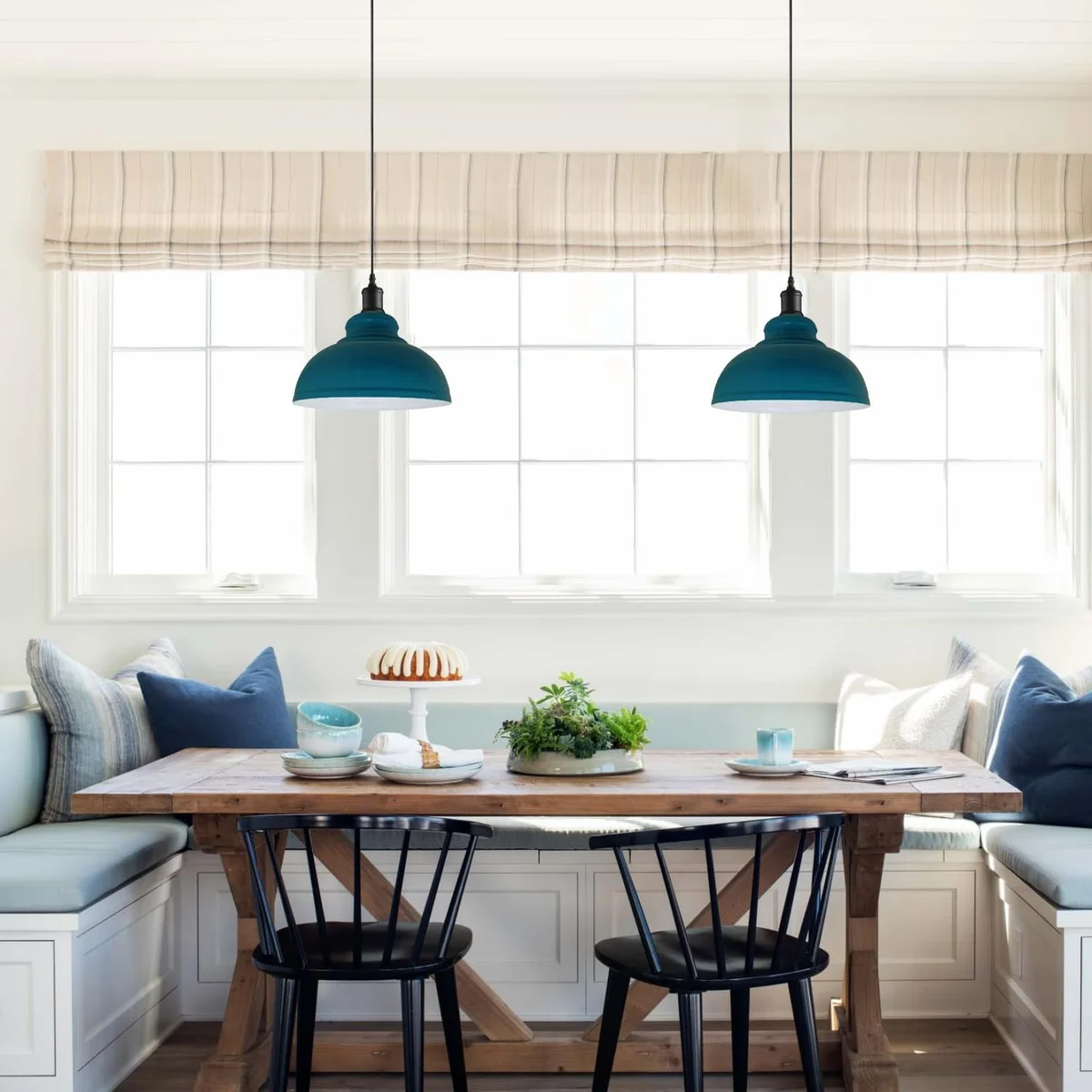 Modern dome-shaped white pendant light E27 with adjustable metal and PVC parts, 95 cm cord for angled ceilings