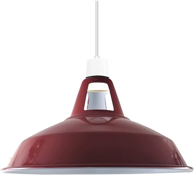 Modern ceiling lampshade in metal barn shape with vintage retro design, ideal for living room lighting and ambiance