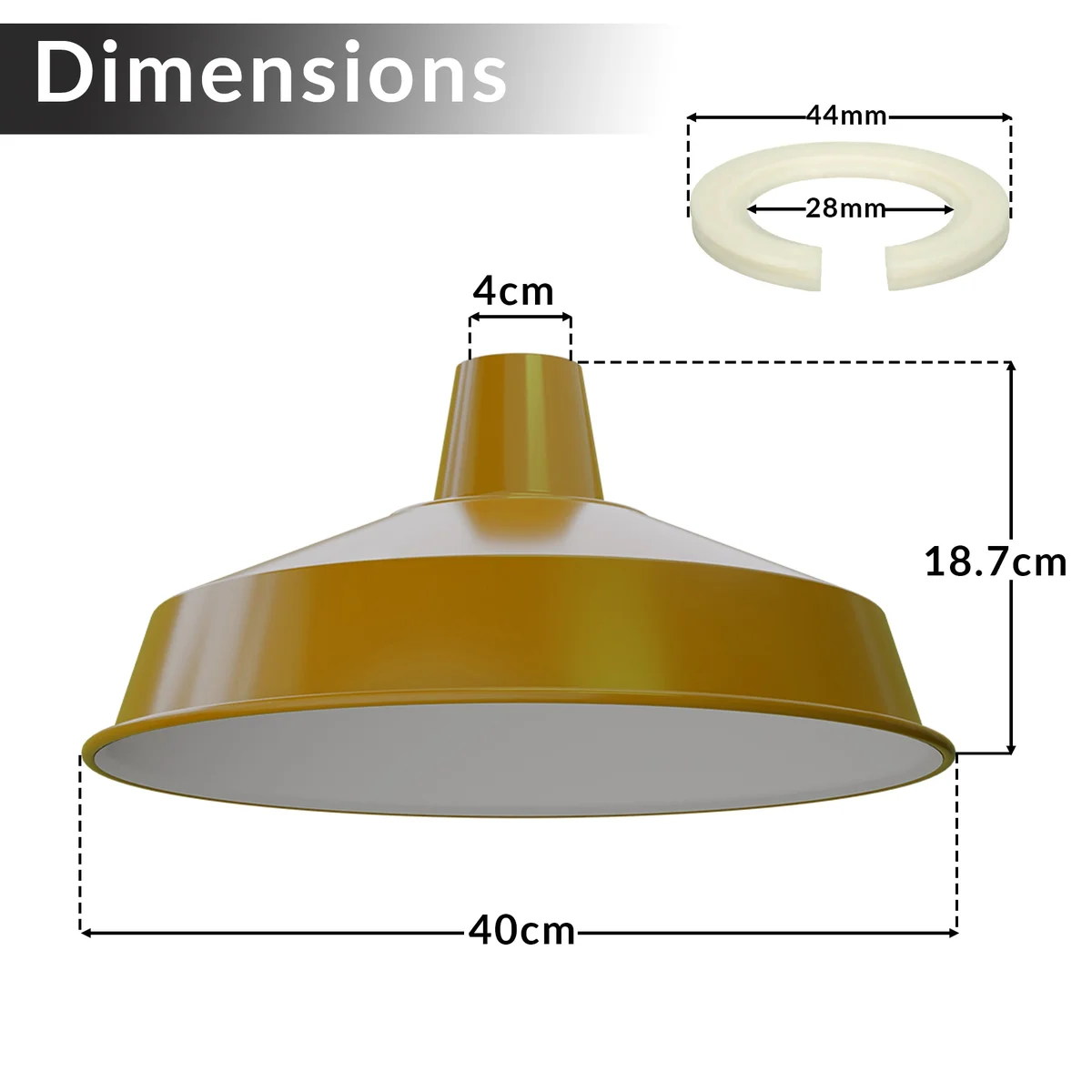Metal retro ceiling light shade in Pluto shape with vintage style, designed to direct light downwards for indoor use