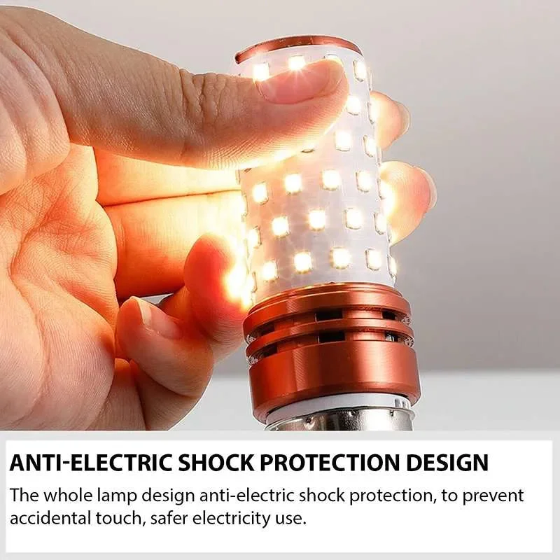 12W E27 LED bulb in white corn-shaped design with aluminium alloy body and clear shell