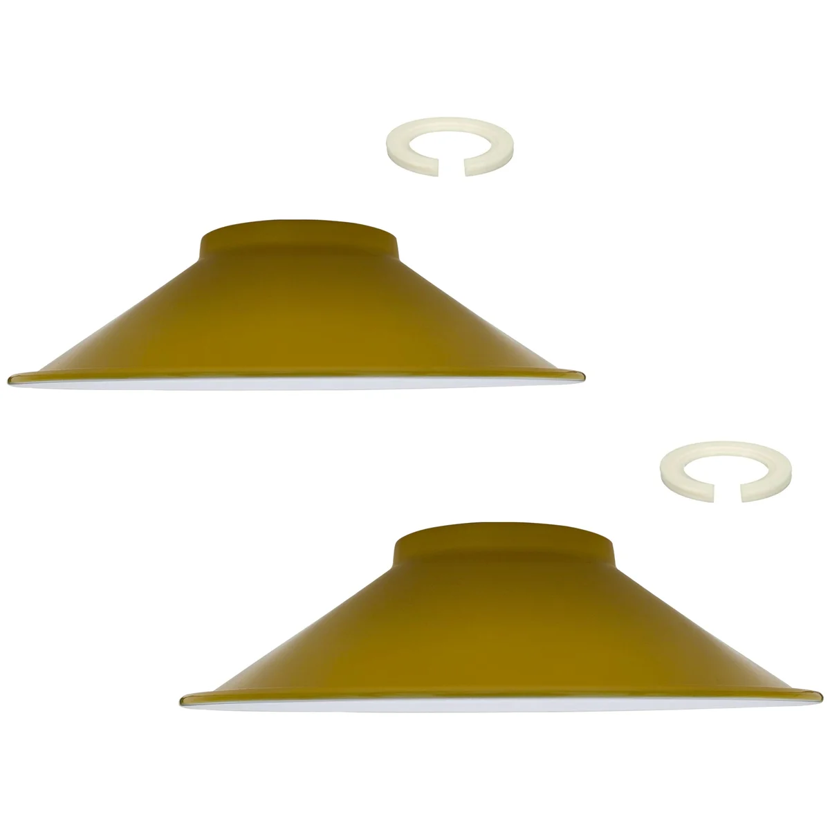 Vintage industrial metal cone easy fit lampshade in black with reducer plate, 32cm diameter, for indoor use