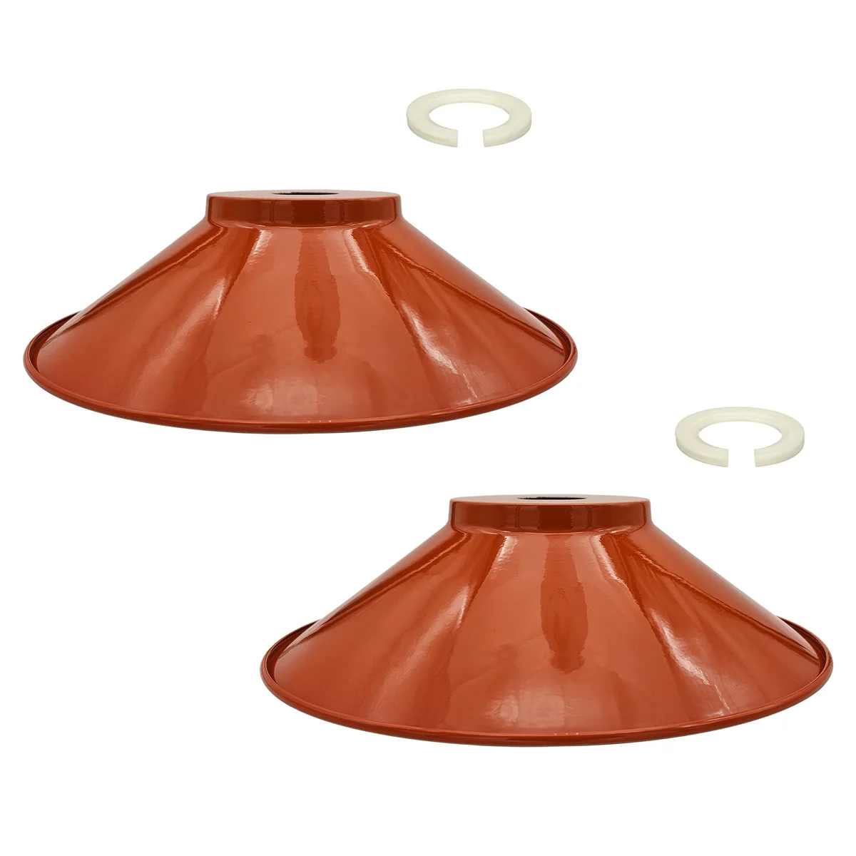 Vintage metal lampshade in cone shape with easy fit design, dark metal finish, 32cm diameter, suitable for indoor use