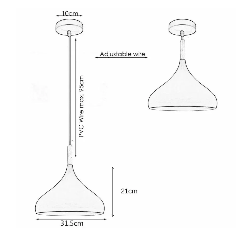 Modern metal shade pendant light in sleek dome design with adjustable base and white interior for enhanced illumination