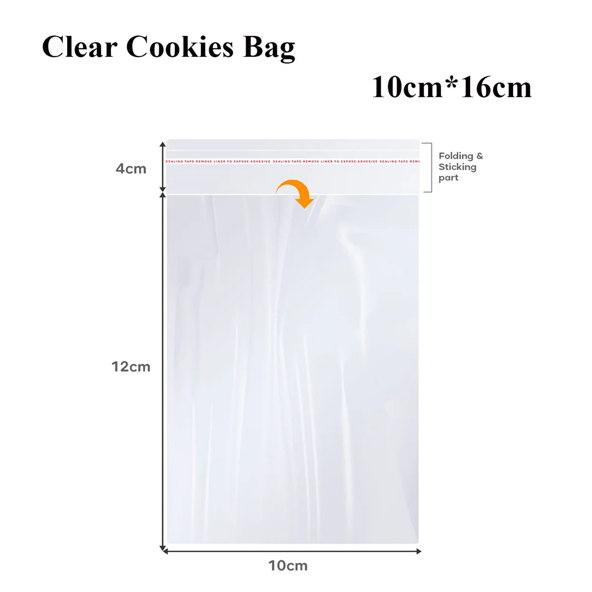 Stack of clear rectangular polypropylene zip bags with resealable bite-in type concave-convex buckle seals visible
