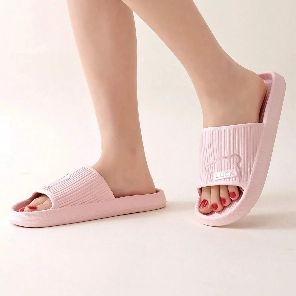 Pair of modern EVA slippers with ergonomic design, offering comfortable foot support slippers for indoor and outdoor use
