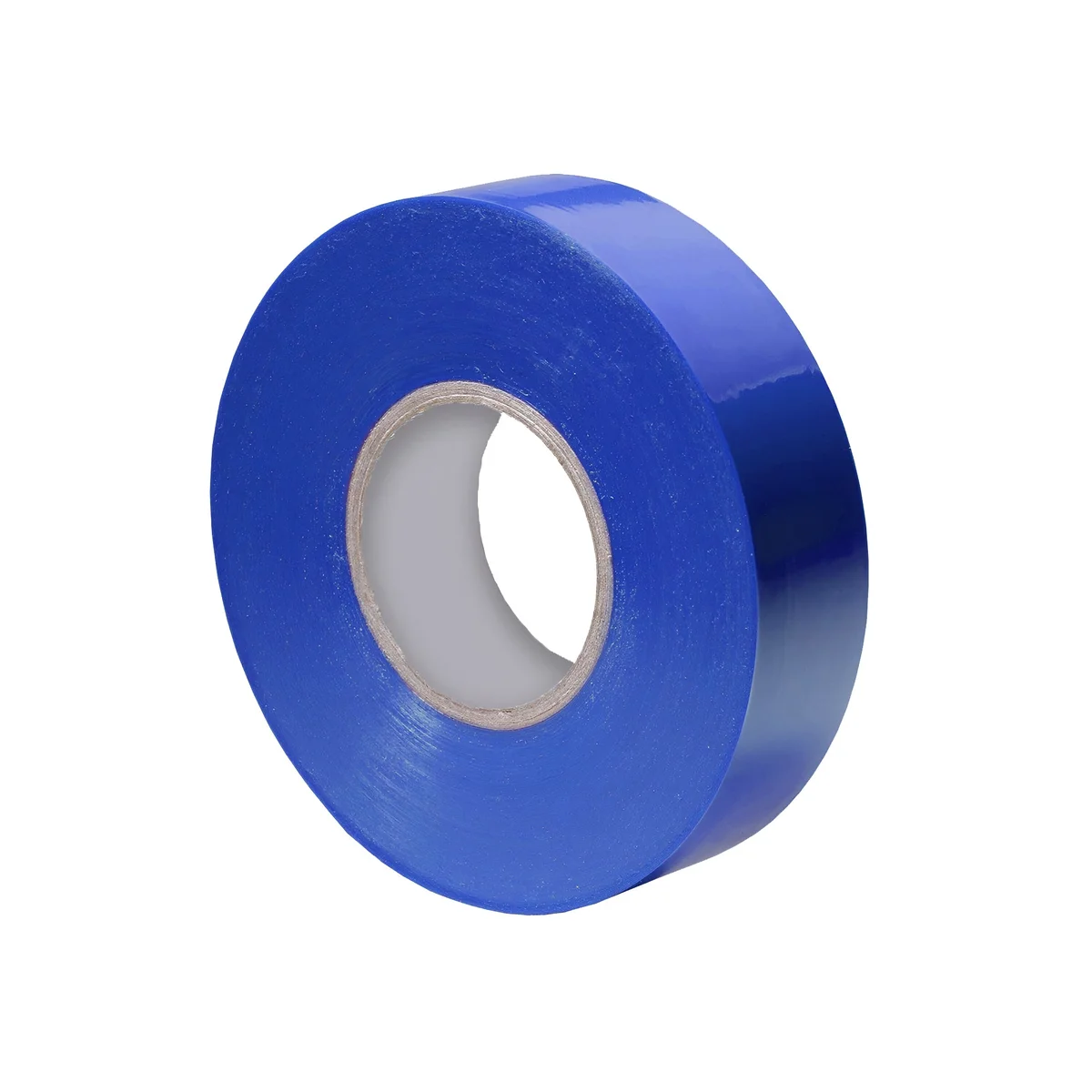 Ten rolls of heavy duty electrical tape in red, white, and blue, stacked with visible PVC texture and labels