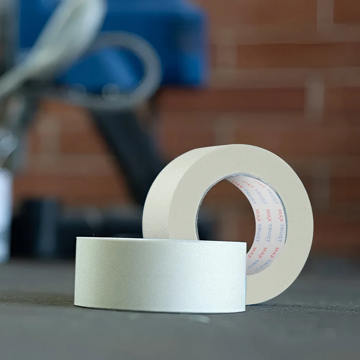 Roll of crepe paper masking tape painter’s tape, 4.8cm wide, 45m long, easy tear, no residue adhesive