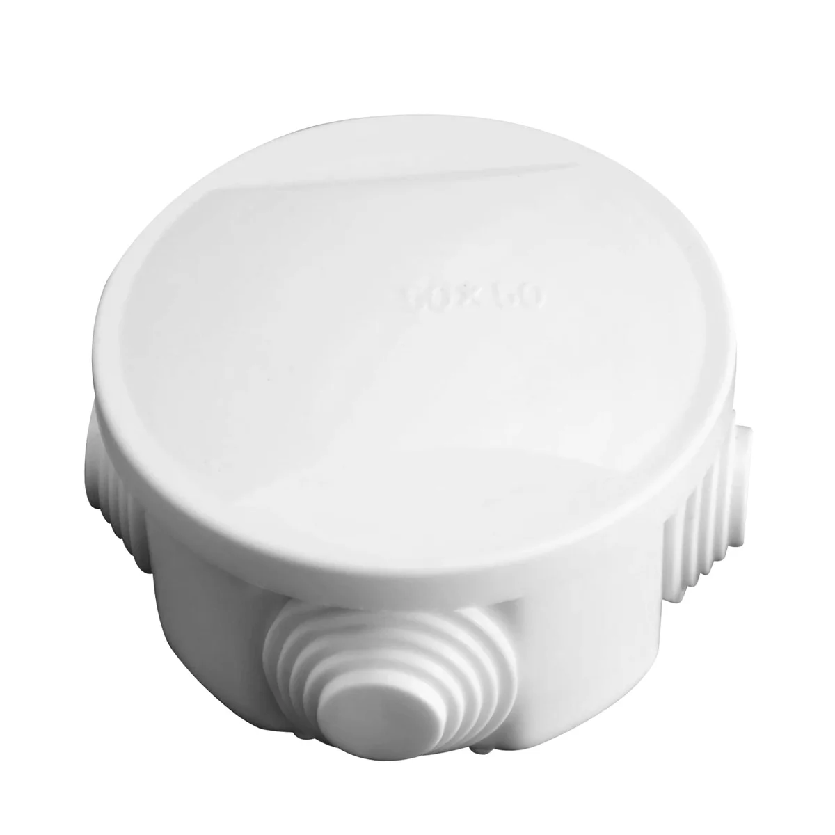 White square IP65 junction box with removable panel, waterproof sealing ring, surface mounted design
