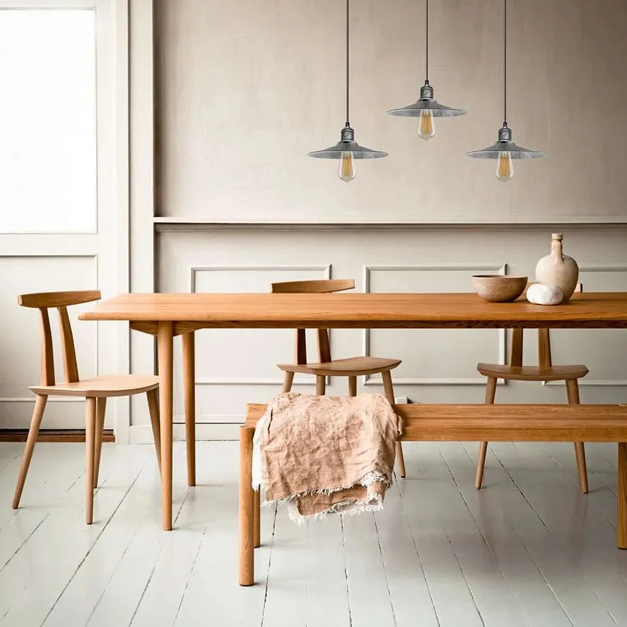 Three‑head metal industrial pendant light with adjustable cable and dimmable E27 sockets