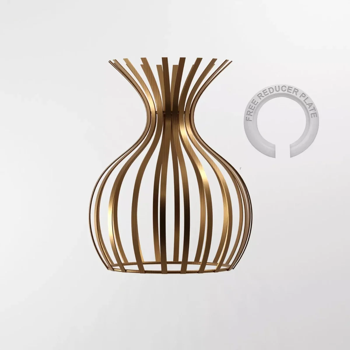 Copper wire cage lampshade in modern industrial style, painted copper finish, 19cm wide and 26cm high, with open wire design