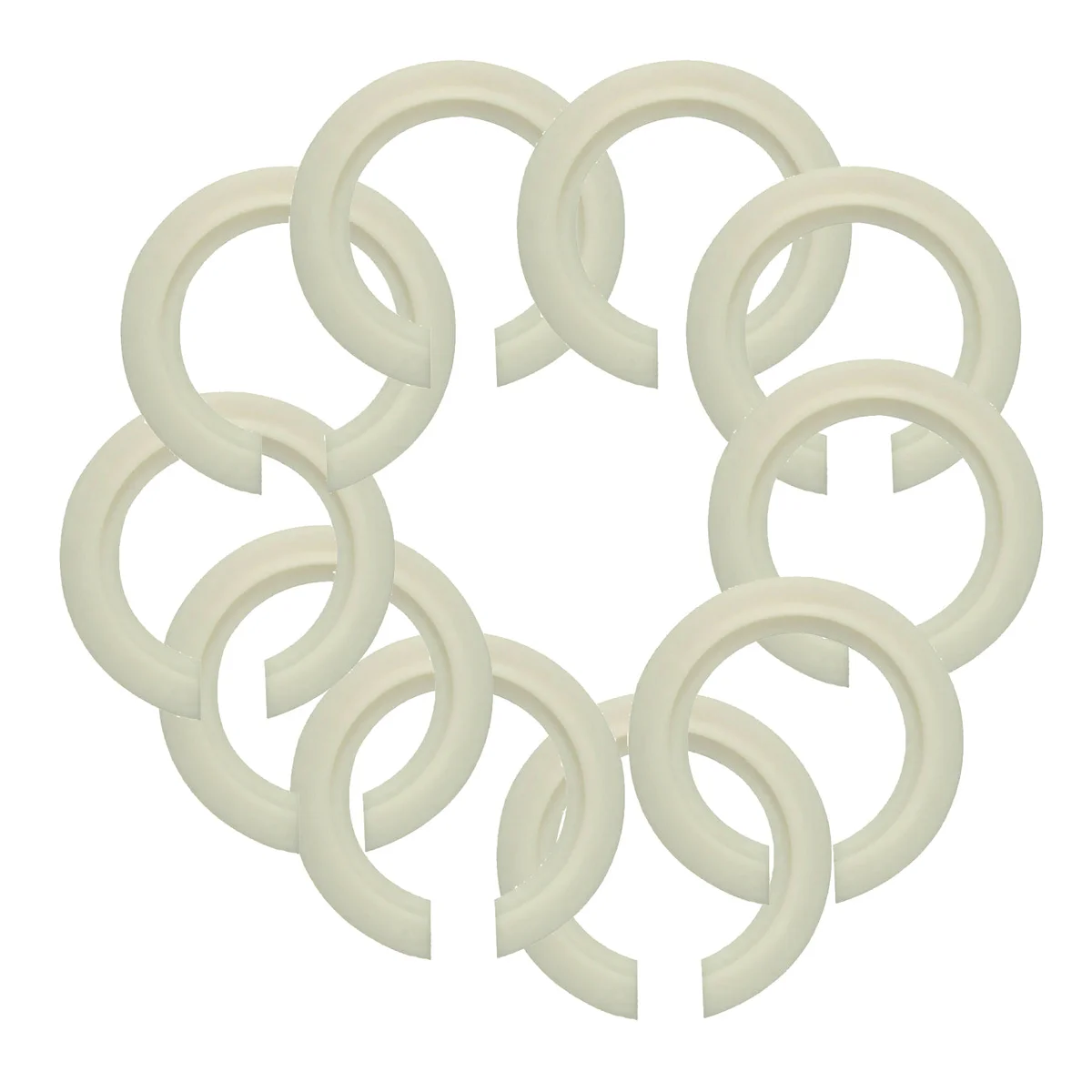 White plastic lamp holder ring reducer plate adapter with 46mm outer and 29mm inner diameter for lamp fittings