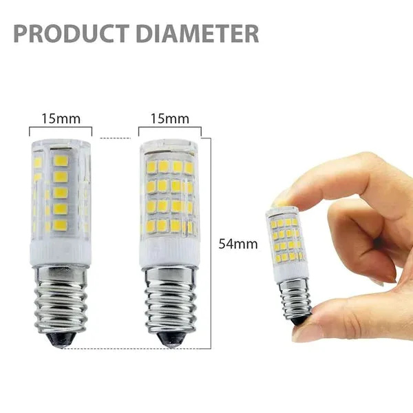 E14 energy efficient LED corn bulb with ceramic body and PC shell, cool white light, 3W/5W for cooker hood use