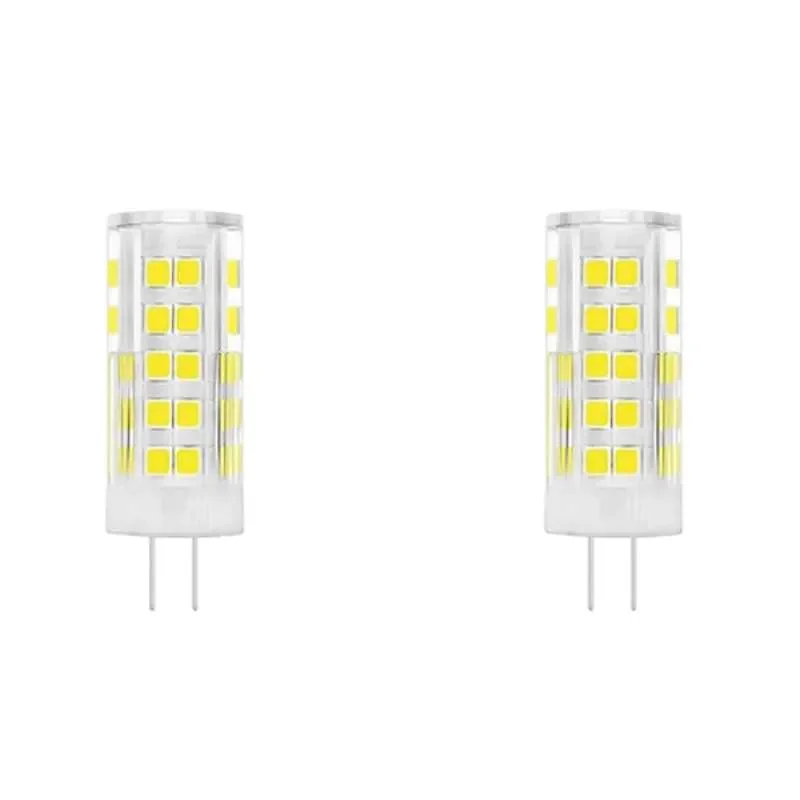 G4 LED bulb with straight pins, cool white light, cone shape, 3.5cm height, 1.5cm width, polycarbonate material