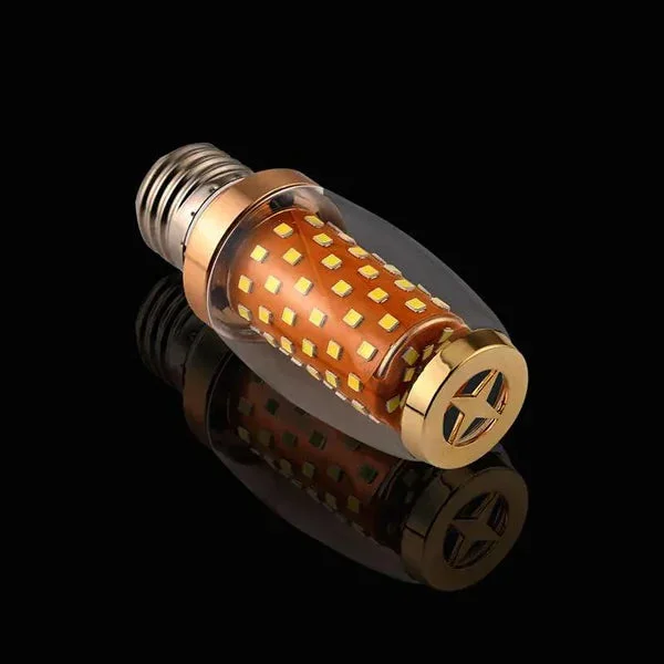 16W E27 triple colour LED bulb with transparent shell and aluminium alloy body, suitable for indoor lighting