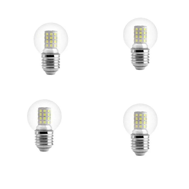 Globe LED bulb with E27 screw base showing vintage glass and aluminium design for garden lighting, 5W power.