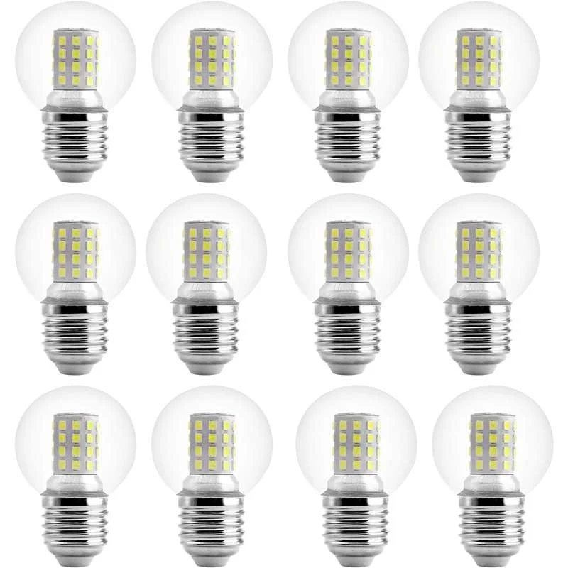E27 LED bulb with clear glass and aluminium body showing vintage globe design, suitable for garden lighting, 5W power.