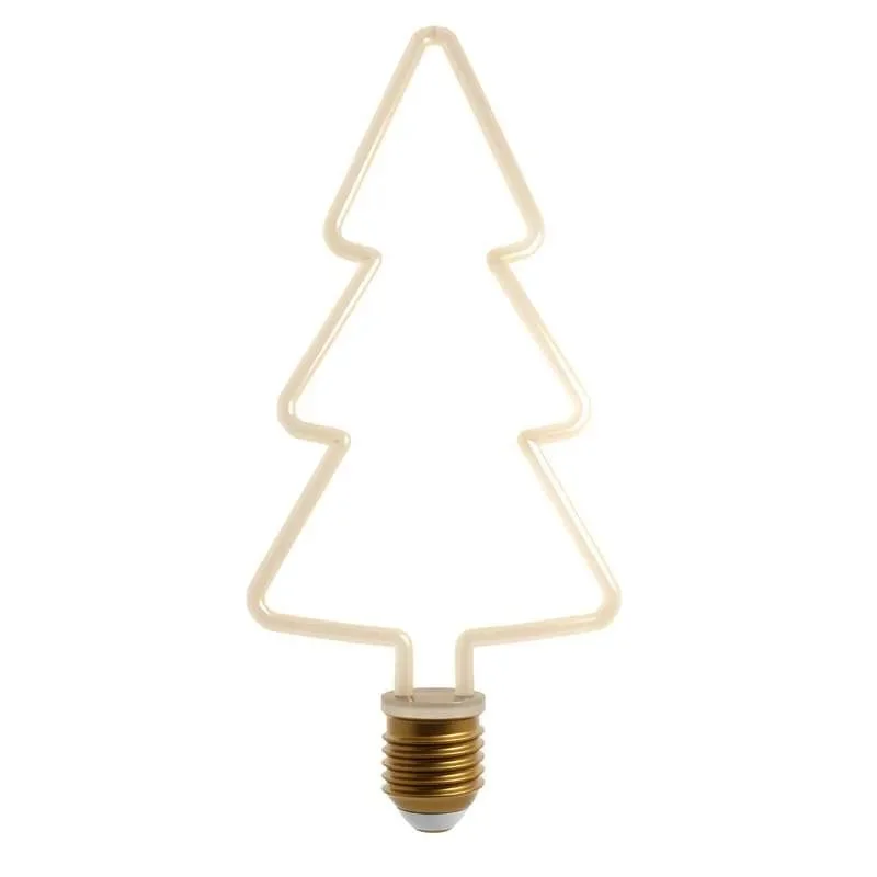 Transparent decorative LED bulb with curly filament, E27 base, warm white light, 4W/8W, retro style