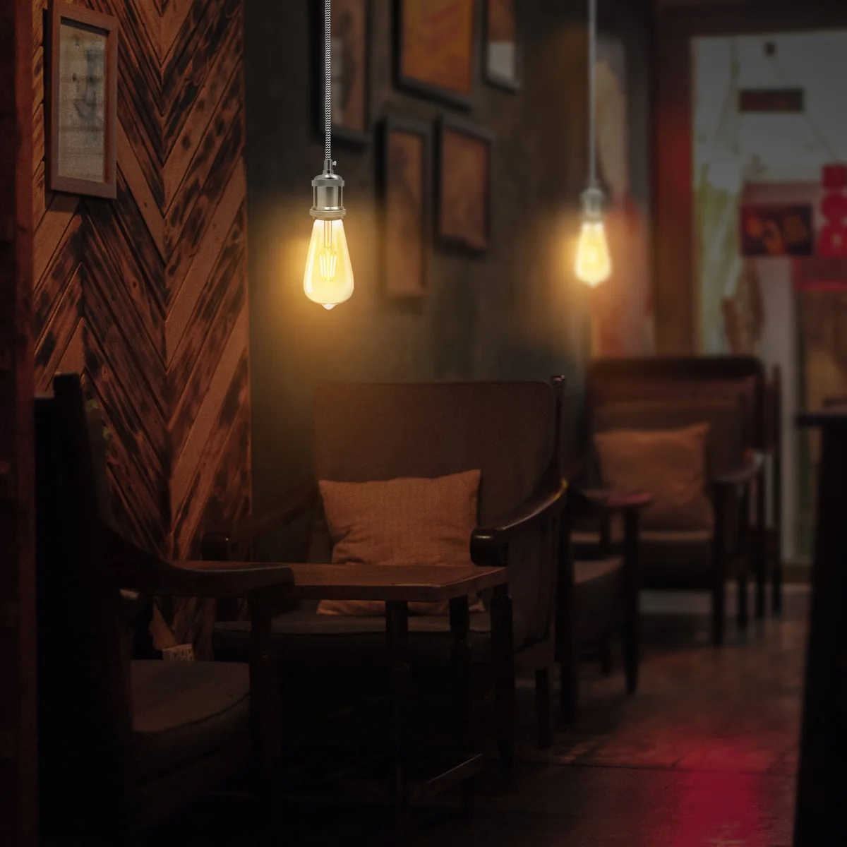 Metal vintage pendant light with 10cm metal plate, 3‑core earthed cable, ready for E27 bulb