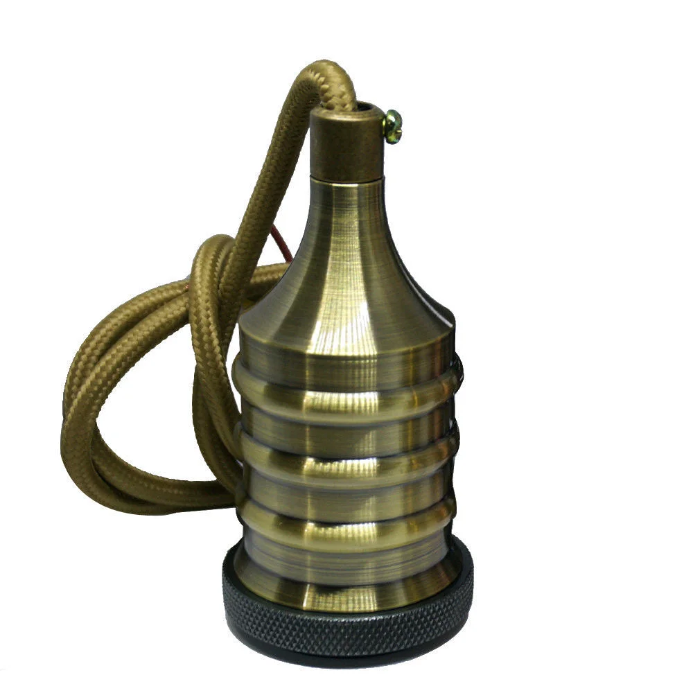 Black pendant light with E27 bulb holder, industrial style, iron material, 90cm cable, suitable for ceiling mounting