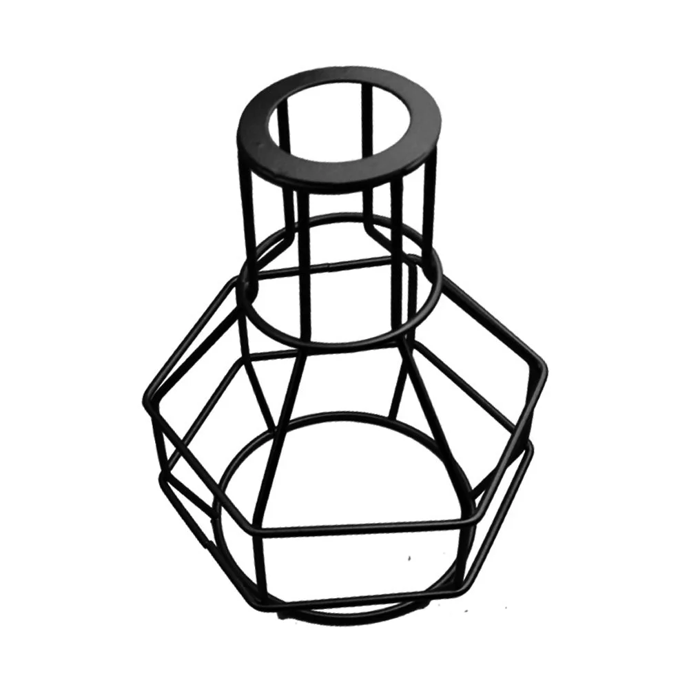 Vintage metal nest shape lamp shade with wire cage design in industrial style, suitable for ceiling or pendant lights