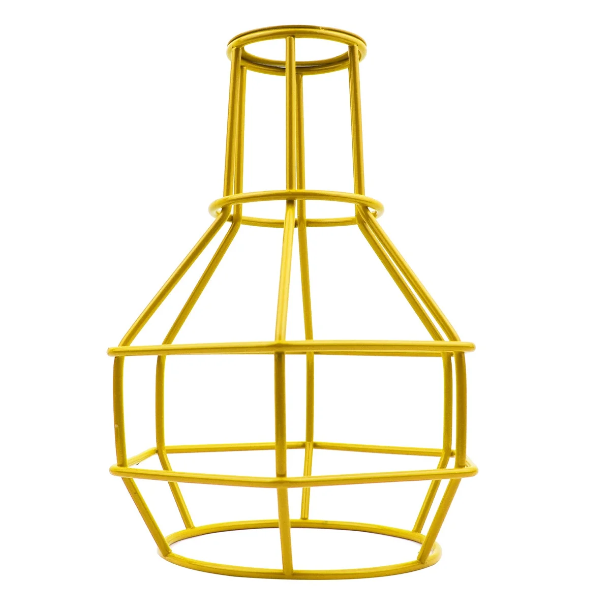 Vintage metal nest-shaped wire cage easy fit ceiling shade in industrial style with included white reducer plate