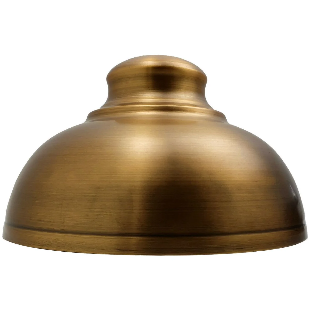 Yellow brass pendant lampshade with vintage industrial design and brushed copper finish for ceiling lighting