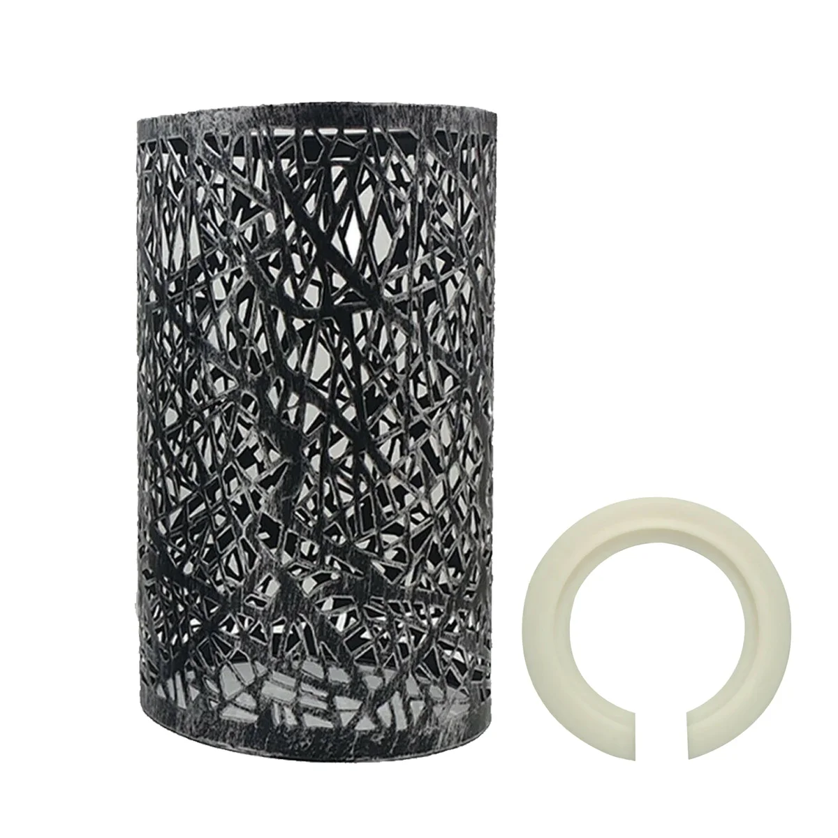 Vintage metal lampshade in brushed brass finish with easy fit design for E27 ceiling light holder, indoor use.