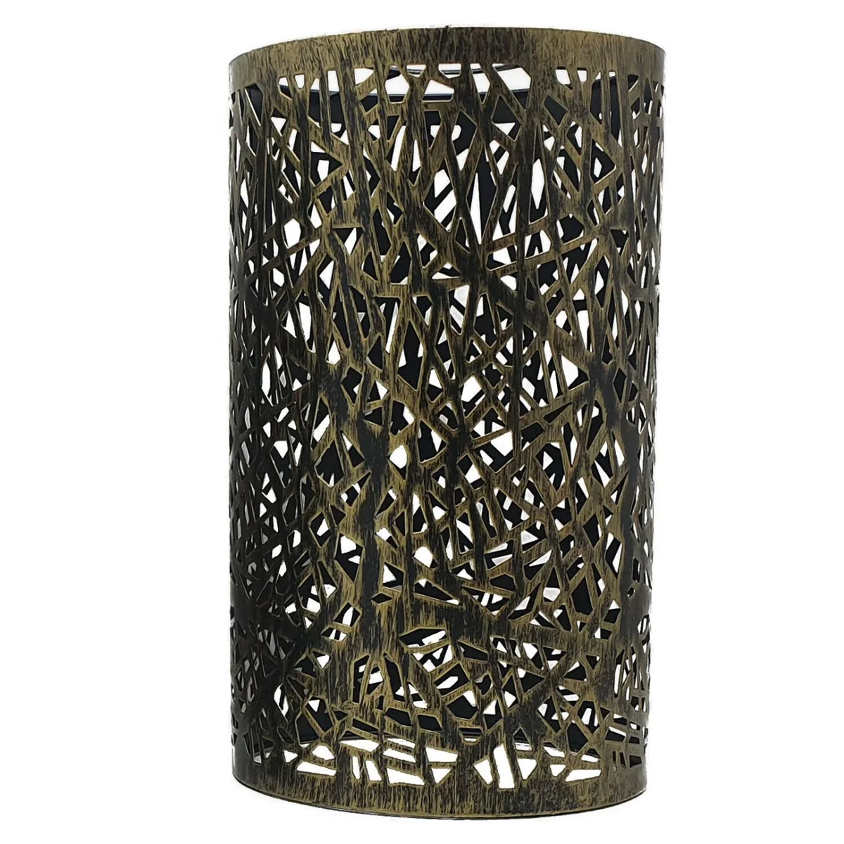 Brushed copper metal E27 ceiling light cover with vintage style, easy fit for indoor ceiling lamps