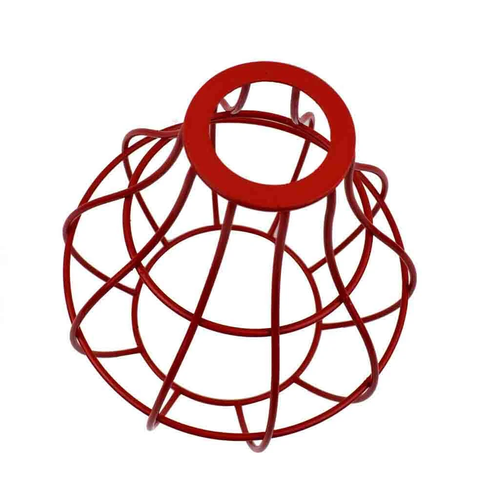Brushed copper metal cage pendant lampshade shaped like a vase with open frame, 16cm wide and 20cm high