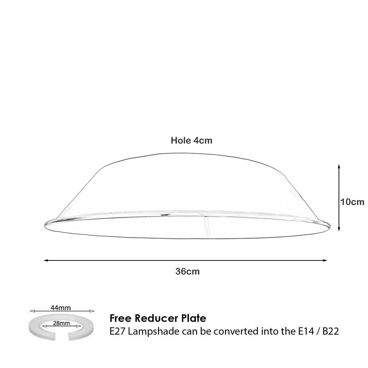 Glossy light blue industrial style ceiling shade made of curved metal, 36cm diameter, modern pendant design